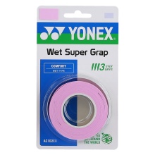 Yonex Overgrip Wet Super Grap 0.6mm (Komfort/glatt/leicht haftend) frenchpink 3er